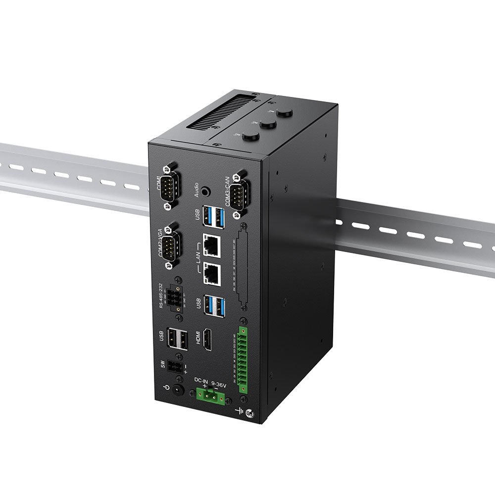 DBC-3400 DIN-Rail IPC with Intel® Elkhart Lake Celeron®/Core™ i3/i5/i7 Processor, 5x COM, 8x DIO,  6x USB, 2x LAN