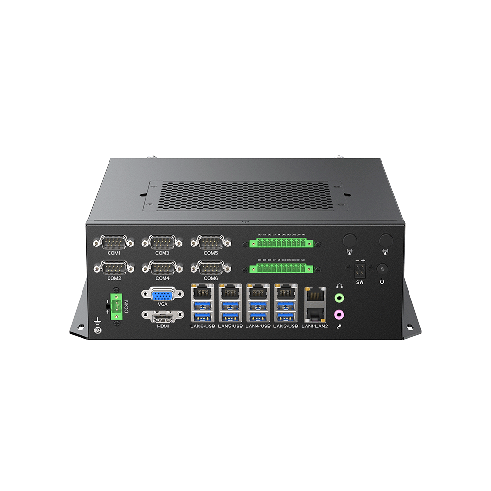 VBC-210 Machine Vision Computer with Intel® LGA1151 6/7/8/9th Core™ I3/I5/I7 CPU, 6x Intel® LAN (4POE), 16x Opto-isolated DIO